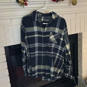 NWOT flannel Alpine Design , large, blue and yellow